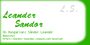 leander sandor business card
