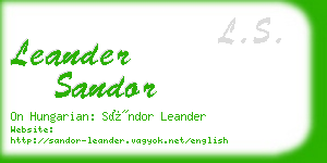 leander sandor business card